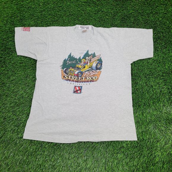 Vintage 1992 NSRA Street Rod Nationals T-Shirt Large 21x26 Hot-Rod USA Made 90s - Picture 1 of 16